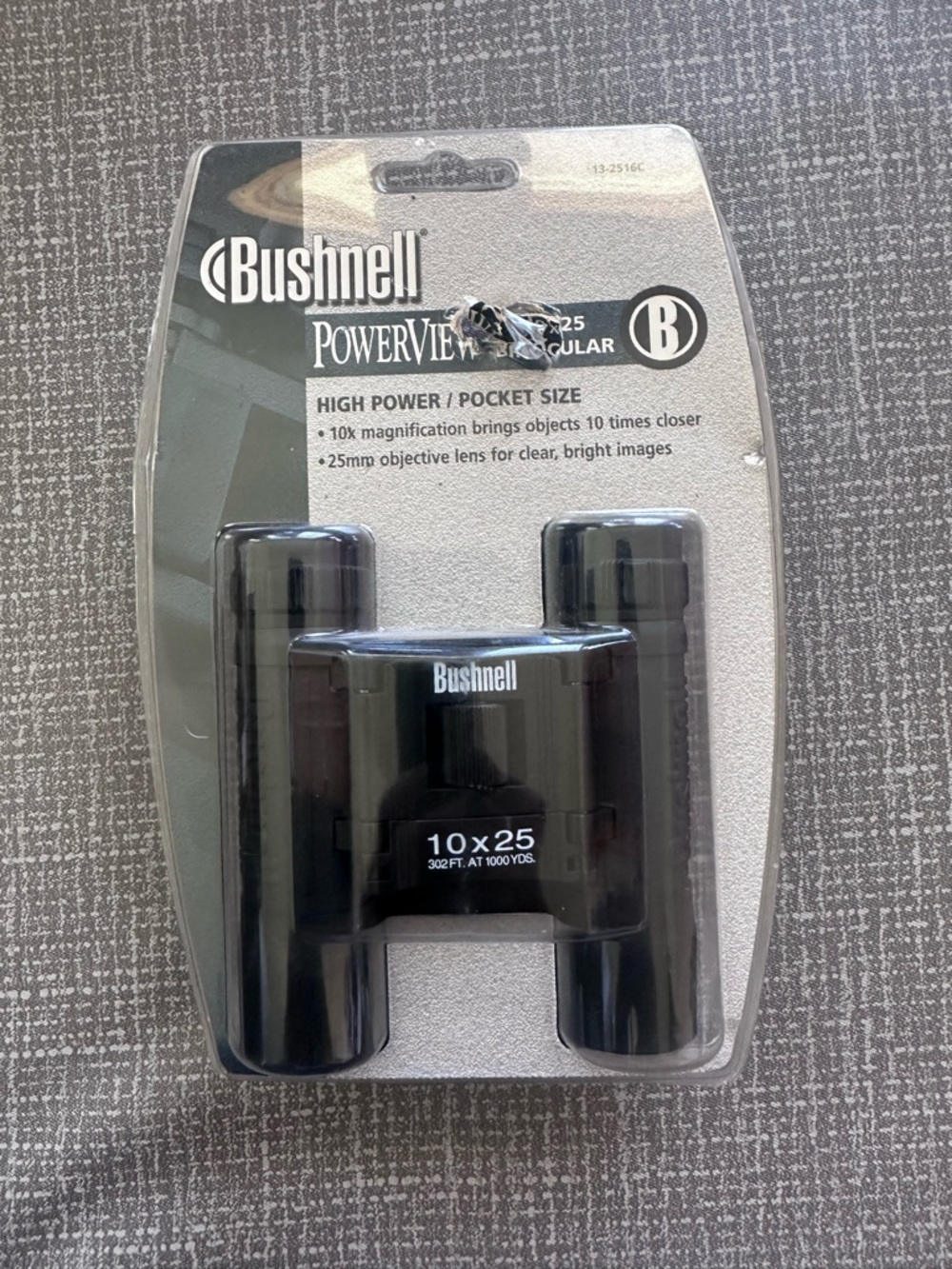 Bushnell PowerView 10x25 Compact Binoculars 13-2516 Roof Prism New Sealed